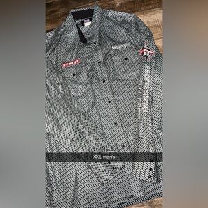Wrangler Black and White Patterned Button Down Shirt